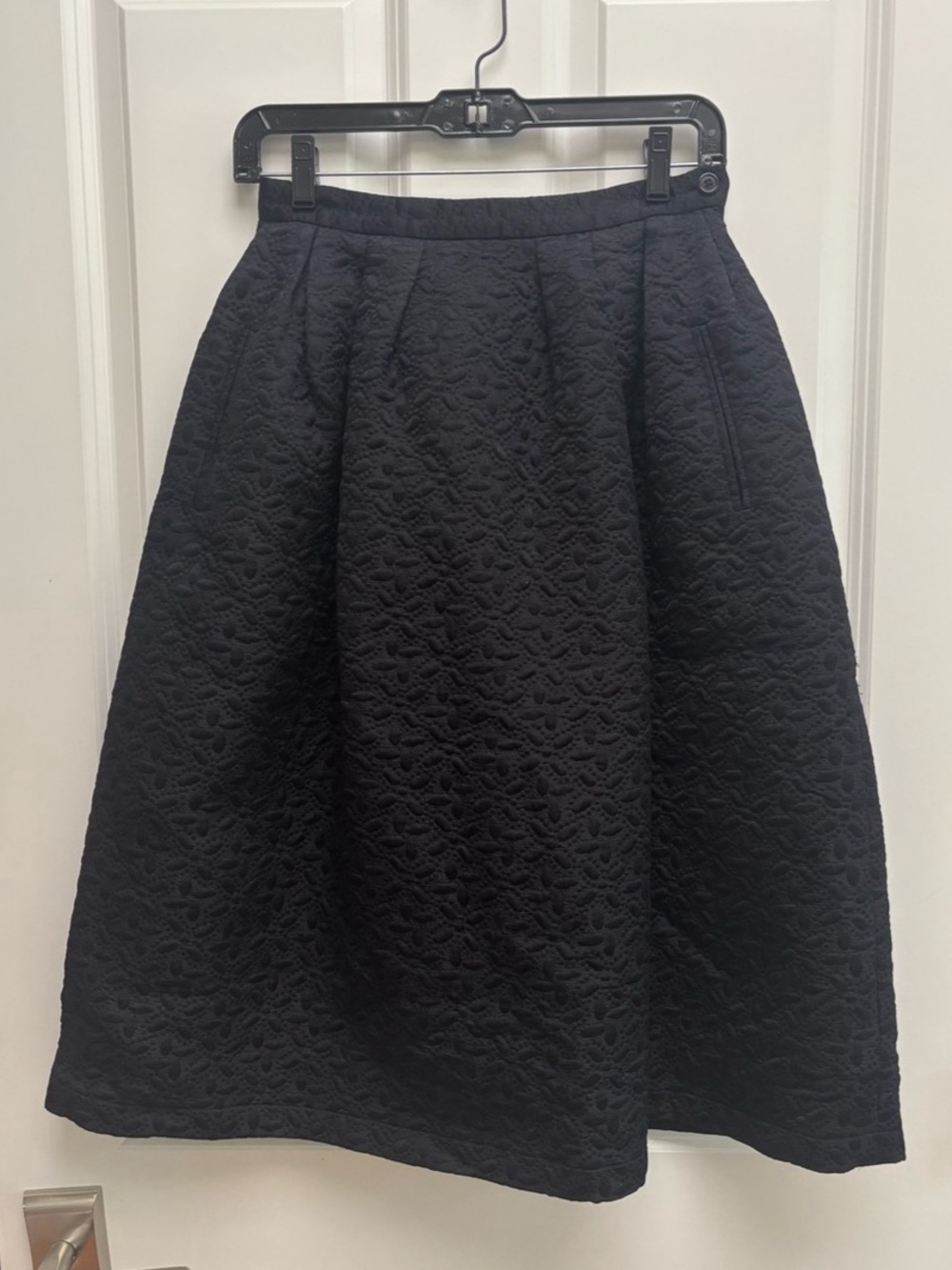 Women's Textured Black A-Line Skirt | Michael Kors